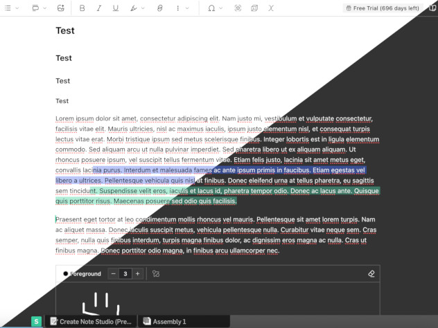 A screenshot of a rich text editor plugin inside the Onshape CAD application.